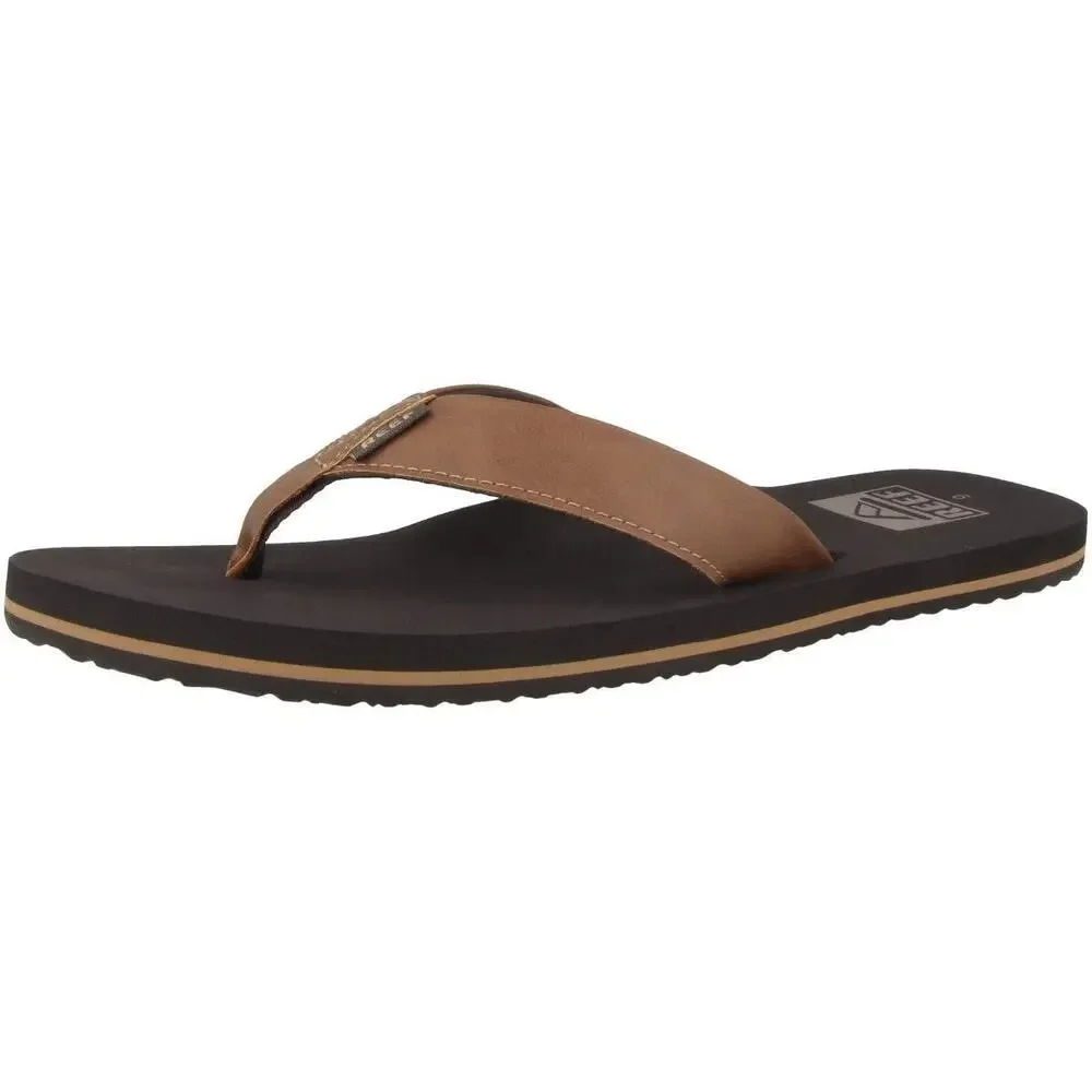 Reef Brown Leather Flip Flops